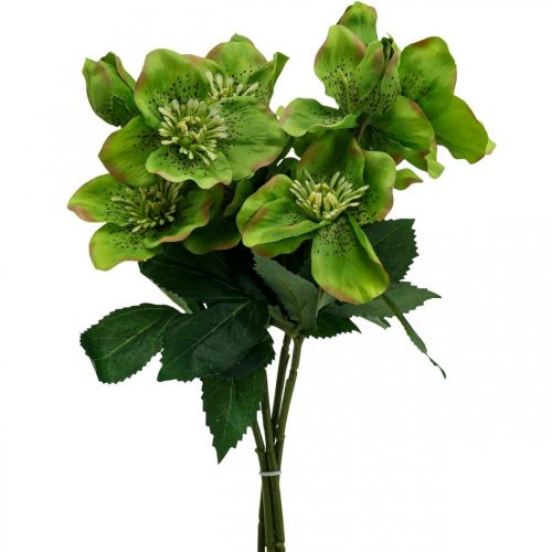 Artikel Julros fastelavnsros Hellebore konstgjorda blommor grön L34cm 4st