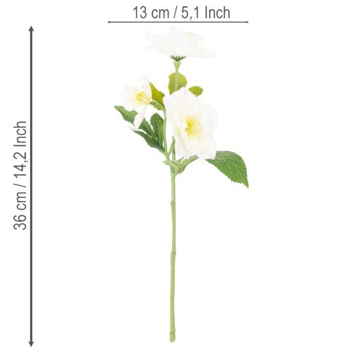Konstgjord julrosblommabukett, vit, konstgjord juldekoration | Floristik24.se