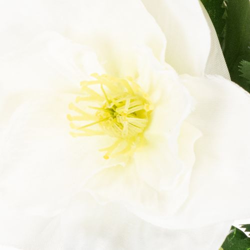 Konstgjord julrosblommabukett, vit, konstgjord juldekoration | Floristik24.se