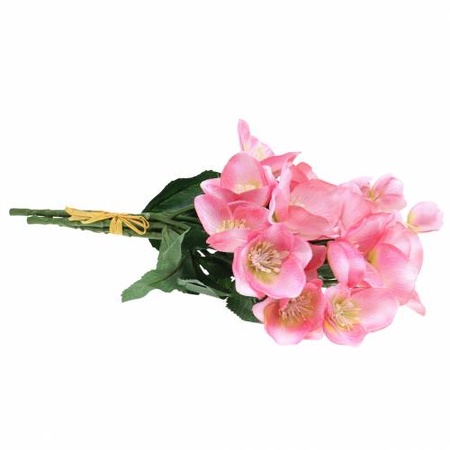 Artikel Bukett julrosor rosa 29cm 4 st