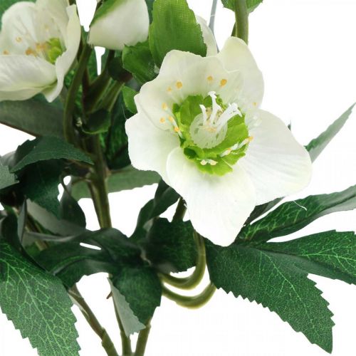 Floristik24 Julrosor vit dekorativ bukett konstgjorda blommor Jularrangemang 27cm
