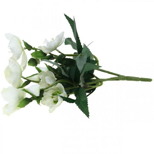 Floristik24 Julrosor vit dekorativ bukett konstgjorda blommor Jularrangemang 27cm