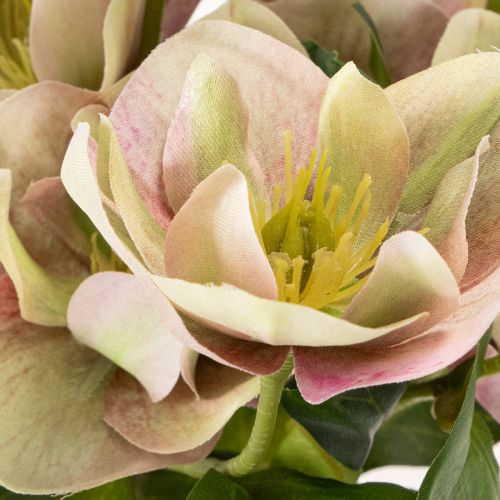 Konstgjord julrosdekoration, 30 cm knippe med 4 stycken | Floristik24.se