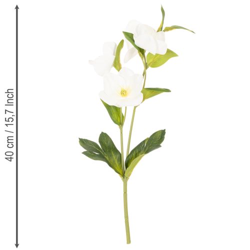 Julros Konstgjord Blomma Vit Dekorativ Konstgjord Blombukett, 40 cm, 4 st | Floristik24.se