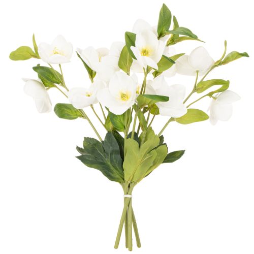 Julros Konstgjord Blomma Vit Dekorativ Konstgjord Blombukett, 40 cm, 4 st | Floristik24.se