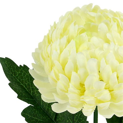Artikel Krysantemum krämfärgad konstgjord blomma Ø7cm 18cm 4st