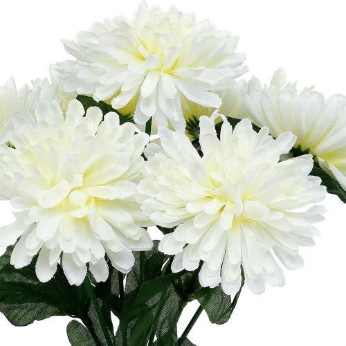 Artikel Krysantemum vit med 7 blommor