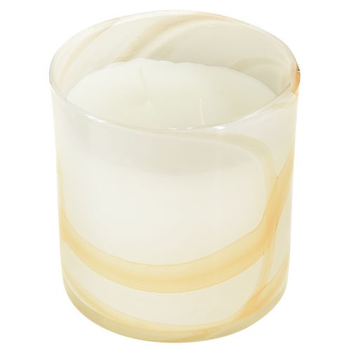 Citronellaljus doftljus i vitt glas Ø12cm H12,5cm