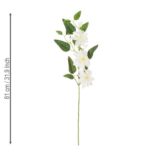 Artikel Konstgjord klematisgren med blommor för elegant och lättskött dekoration, 81 cm, 2 stycken