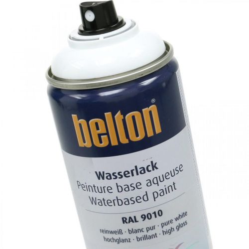 Artikel Belton fri vattenbaserad färg vit högblank spray ren vit 400ml