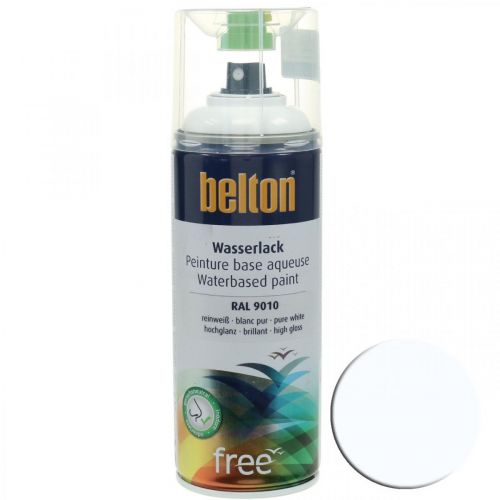 Floristik24 Belton fri vattenbaserad färg vit högblank spray ren vit 400ml