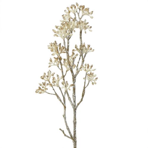 Artikel Dekorativ gren vitguld Cornus gren konstgjord gren 48cm