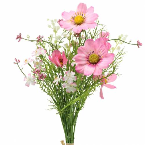 Cosmea och gypsophila i en massa Artificial Pink Assorted 42cm
