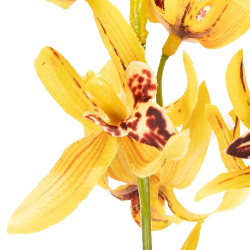 Artikel Konstgjord Cymbidium-orkidé som blomstjälk för elegant dekoration, 95 cm, 2 stycken
