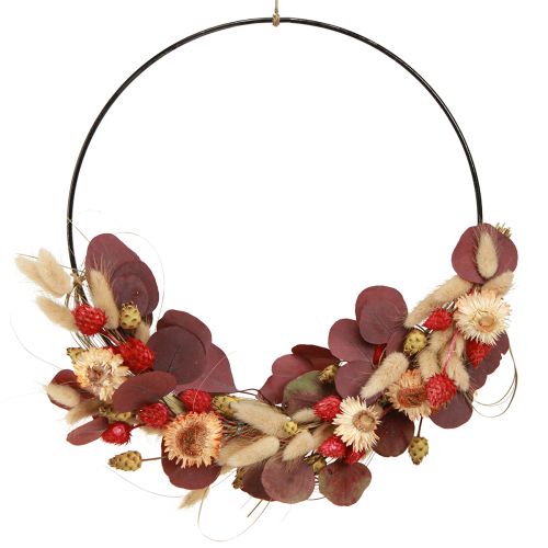 Artikel DIY boxring med torkade blommor ögla halmblommor Ø30cm