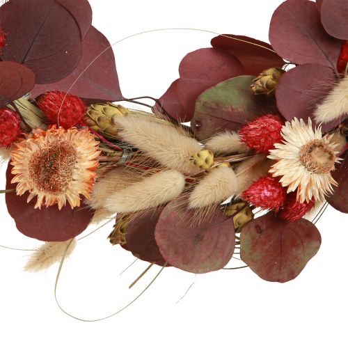 Artikel DIY boxring med torkade blommor ögla halmblommor Ø30cm