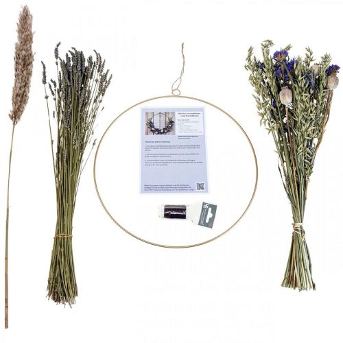 Floristik24 DIY box torkade blommor slinga torkade ängsblommor Ø35cm