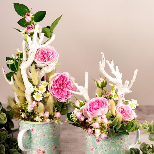 Artikel Rose gren siden rosor konstgren rosor rosa kräm 79cm