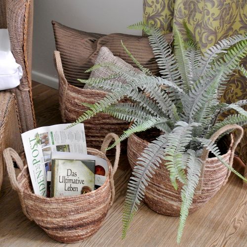 Floristik24 Rottingkorg natur/brun Ø40/32/26cm 3st