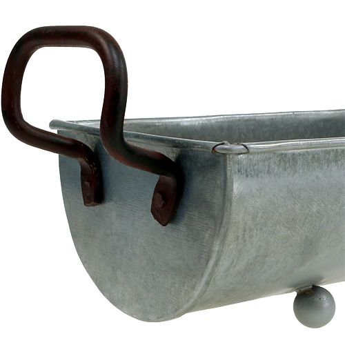 Floristik24 Gutter planter zink 70 cm, 59 cm 2 st