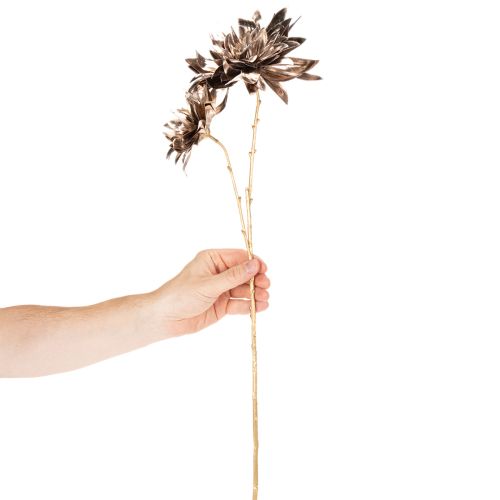 Konstgjord dahliablomma, långskaftad med två blommor, 75 cm | Floristik24.se