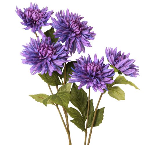 Artikel Konstgjorda dahlior i lavendel med 5 blommor 105cm