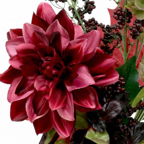 Floristik24 Konstgjord dekorativ bukett med dahlia och bär lila 45cm