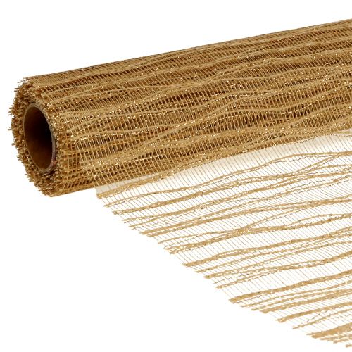 Floristik24 Deco Wave bordsgångjärn 26cm x 300cm metallic guld