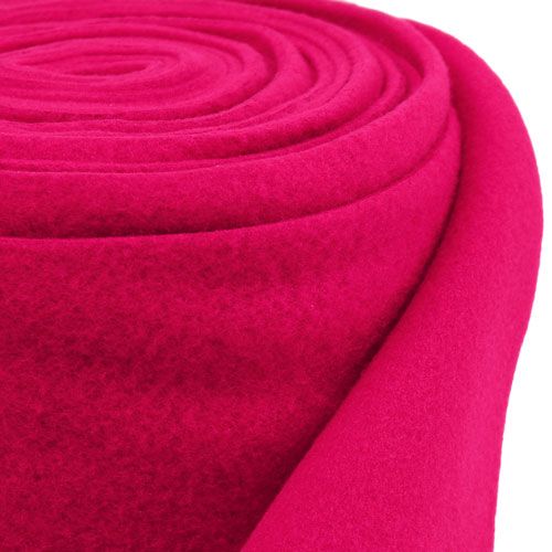 Floristik24 Dekorativ fleece rosa 15cm 5m