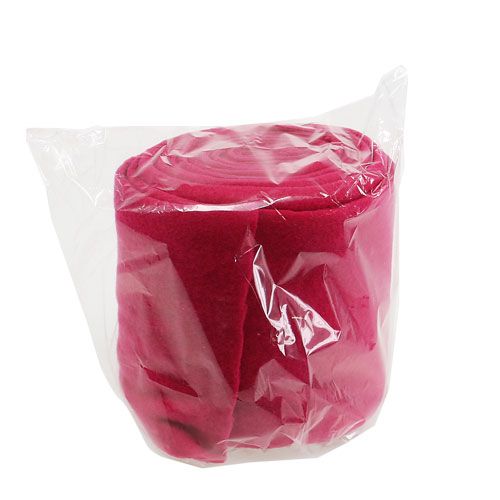 Floristik24 Dekorativ fleece rosa 15cm 5m