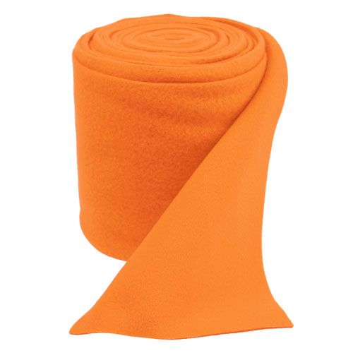 Floristik24 Dekorativ fleece orange 15cm 5m