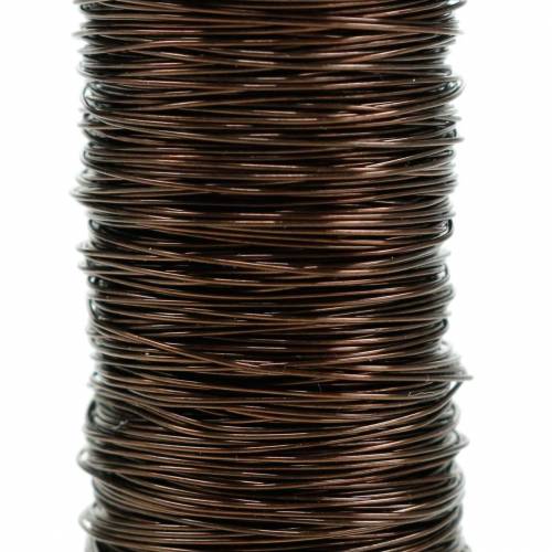 Dekorativ emaljerad tråd Ø0,30mm 30g / 50m brun