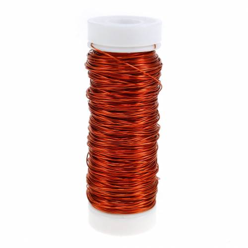 Floristik24 Deco Emaljerad Tråd Orange Ø0,30mm 30g/50m