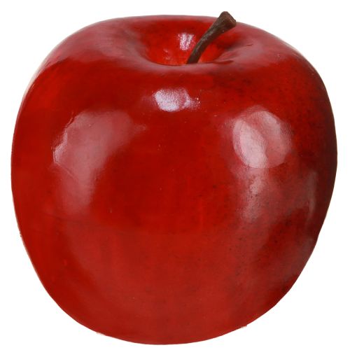 Artikel Dekorativa äpplen röda glänsande konstgjorda fruktdekorationer 7,5 cm 6 st
