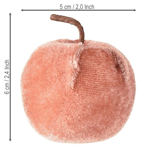 Artikel Dekorativa äpplen tyg äpple sammet brun gul Ø5cm H6cm 12 st
