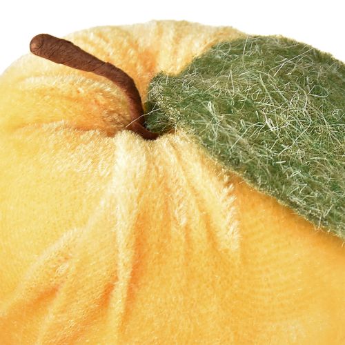 Artikel Dekorativ äppelsammet med blad Brungul Ø7,5cm H9cm 9 st