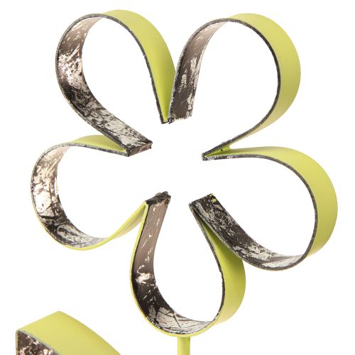 Artikel Dekorativt stativ metall blomfot grön silver H29cm