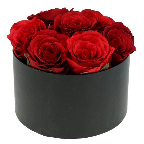 Floristik24 Blomlåda roslåda svart rund Ø18cm - Ø20cm 2st