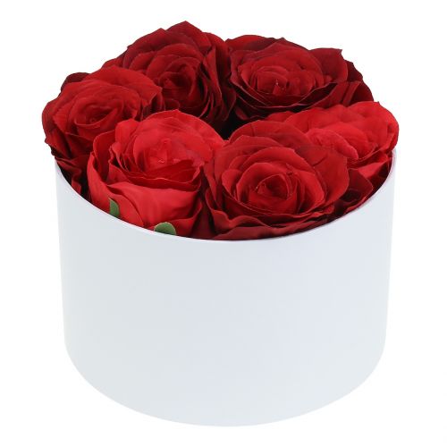 Floristik24 Blomlåda Blomlåda vit rund Ø14cm - Ø16cm 2st