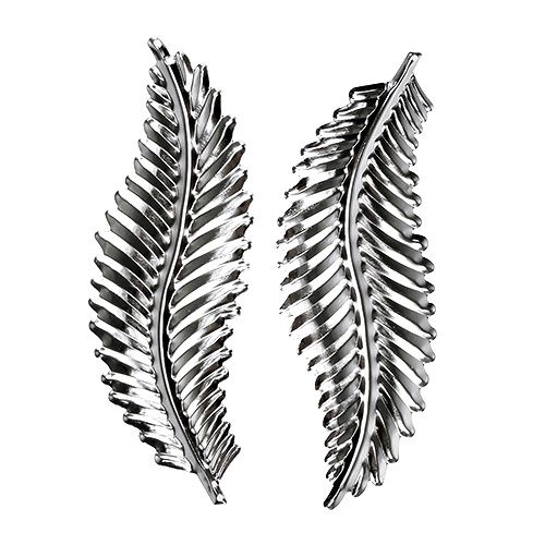 Floristik24 Dekorationsark av metall silver 4cm x 12cm 12st