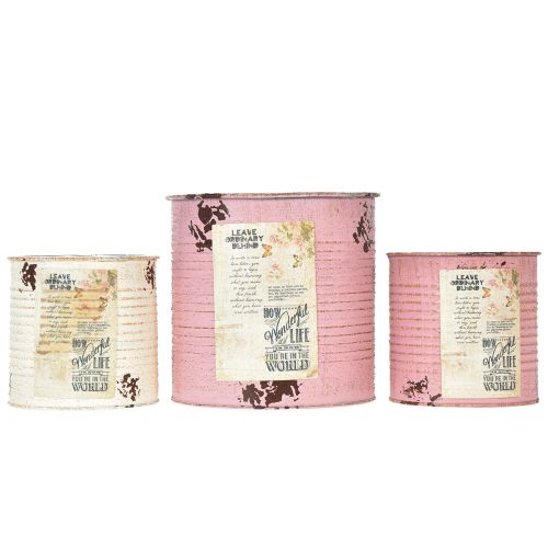 Artikel Blomkrukaset för balkong och trädgård, dekoration för planteringslåda, vintagestil, 15 cm, 3 delar