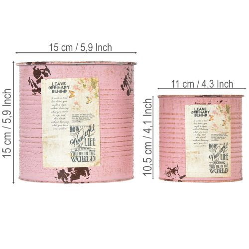 Artikel Blomkrukaset för balkong och trädgård, dekoration för planteringslåda, vintagestil, 15 cm, 3 delar