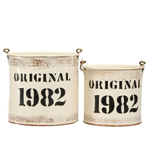 Artikel Dekorativt hinkhandtag "Original 1982" Creme Ø12/10cm 2×2-Set