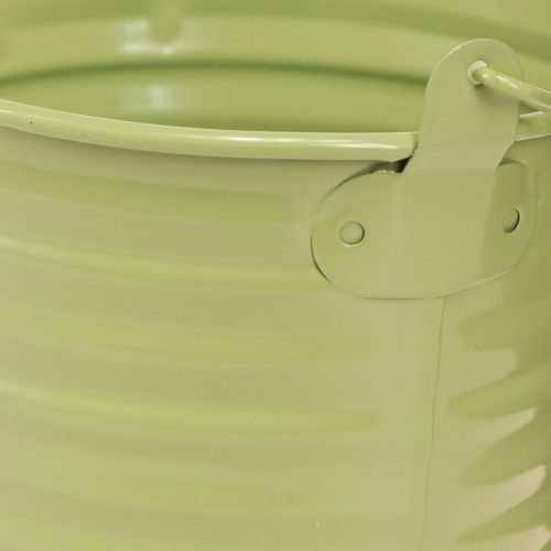 Floristik24 Dekorativ hink Metall växtkruka Handtag 4 färger Ø11cm 8 st