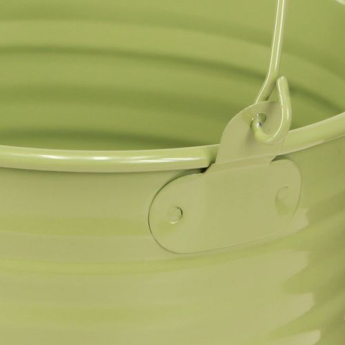 Floristik24 Dekorativ hink i metall med handtag 4 färger Ø14cm 8 st