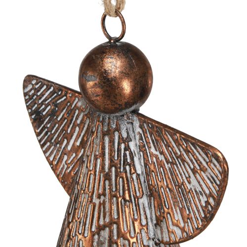 Artikel Dekorativ ängel metallklocka brons vit natur 21x13,5x24cm