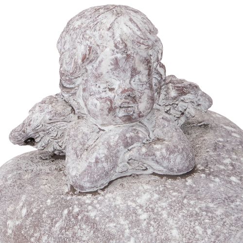 Artikel Dekorativ ängel på hjärtfigur gjord av gjuten sten 15×13,5×12 cm