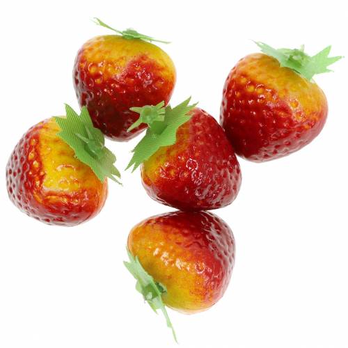 Floristik24 Dekorativa jordgubbar 2,5cm 12 st