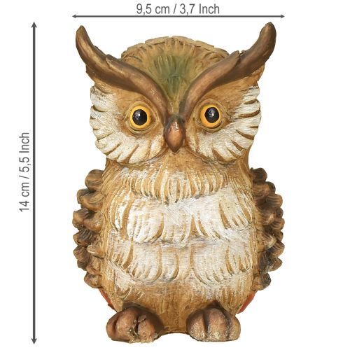 Artikel Dekorativ uggla dekorativ figur handmålad höstdekoration polyresin H14cm