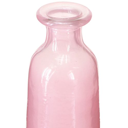 Artikel Dekorativ flaska blomvas glas rosa rustik Ø6cm H24cm